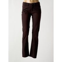 TONI - Pantalon slim marron en coton - Femme - Taille 38 - Modz