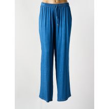UN TEMPS POUR ELLE - Pantalon droit bleu en polyester - Femme - Taille 46 - Modz