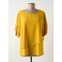 HALOGENE - Tunique manches longues jaune en polyester - Femme - Taille 40 - Modz