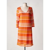 HALOGENE - Robe pull orange en polyester - Femme - Taille 44 - Modz