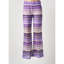 LADY LOL - Pantalon large violet en polyester - Femme - Taille 38 - Modz