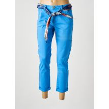 ONADO - Pantalon 7/8 bleu en coton - Femme - Taille 42 - Modz