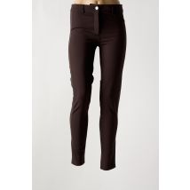 ABSOLU - Pantalon slim marron en viscose - Femme - Taille 38 - Modz