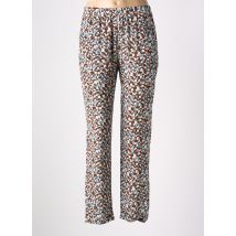 ROSSO 35 - Pantalon droit marron en polyester - Femme - Taille 36 - Modz