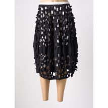 BLACK LABEL - Jupe mi-longue noir en polyester - Femme - Taille 38 - Modz