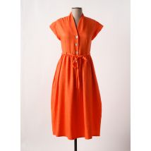 IMUA - Robe mi-longue orange en polyester - Femme - Taille 34 - Modz