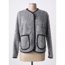 DIXIE - Gilet manches longues argent en polyester - Femme - Taille 36 - Modz