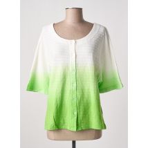 AGATHE & LOUISE - Gilet manches longues vert en coton - Femme - Taille 40 - Modz