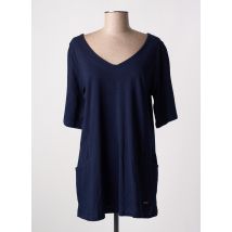 AGATHE & LOUISE - Tunique manches courtes bleu en coton - Femme - Taille 40 - Modz