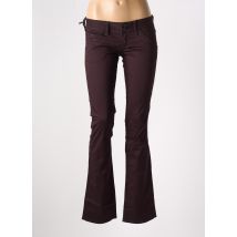 GUESS - Pantalon droit violet en coton - Femme - Taille W25 - Modz
