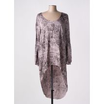 GIA VENTOLA - Tunique manches longues violet en soie - Femme - Taille 42 - Modz