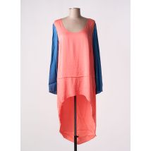 GIA VENTOLA - Tunique manches longues rose en soie - Femme - Taille 38 - Modz