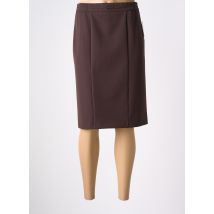 FRANK WALDER - Jupe mi-longue marron en polyester - Femme - Taille 52 - Modz