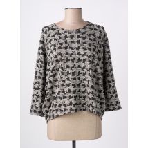 POISSONS BLANCS - T-shirt noir en viscose - Femme - Taille 40 - Modz