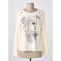KALISSON - T-shirt beige en coton - Femme - Taille 38 - Modz