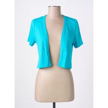 CHRISTINE LAURE - Gilet manches courtes bleu en viscose - Femme - Taille 38 - Modz