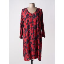 POISSONS BLANCS - Robe mi-longue rouge en viscose - Femme - Taille 44 - Modz