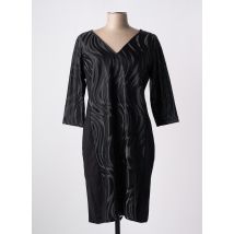 POISSONS BLANCS - Robe mi-longue noir en viscose - Femme - Taille 44 - Modz