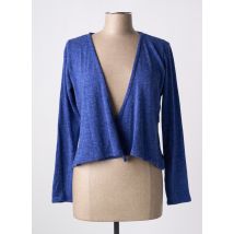 POISSONS BLANCS - Gilet manches longues bleu en acrylique - Femme - Taille 46 - Modz