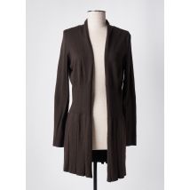 MYRINE & ME - Gilet manches longues marron en acrylique - Femme - Taille 42 - Modz