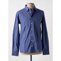 HARRIS WILSON - Chemise manches longues bleu en coton - Homme - Taille M - Modz