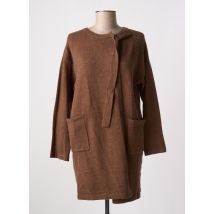 MEISÏE - Gilet manches longues marron en viscose - Femme - Taille 36 - Modz
