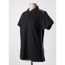 SLAZENGER - Polo noir en coton - Femme - Taille 42 - Modz