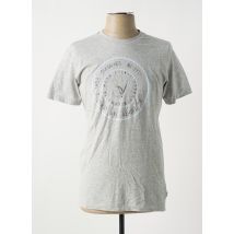 SIX VALVES - T-shirt gris en coton - Homme - Taille S - Modz