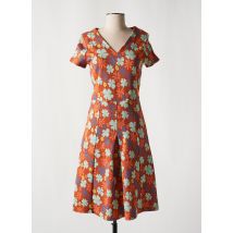 WHO'S THAT GIRL - Robe mi-longue orange en viscose - Femme - Taille 34 - Modz