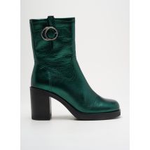 MINKA DESIGN - Bottines/Boots vert en cuir - Femme - Taille 38 - Modz