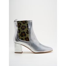 DEFLORESYFLOREROS - Bottines/Boots argent en cuir - Femme - Taille 41 - Modz