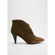 BY K... - Bottines/Boots vert en cuir - Femme - Taille 41 - Modz