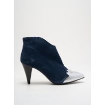 BY K... - Bottines/Boots bleu en cuir - Femme - Taille 39 - Modz