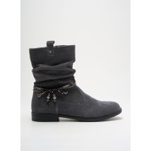 SK8 - Bottines/Boots gris en cuir - Femme - Taille 39 - Modz