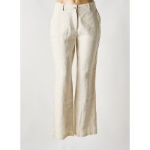 CONCRETO - Pantalon droit beige en lin - Femme - Taille 38 - Modz
