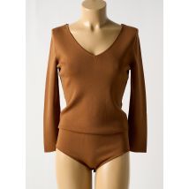 GERARD DAREL - Body marron en viscose - Femme - Taille 40 - Modz