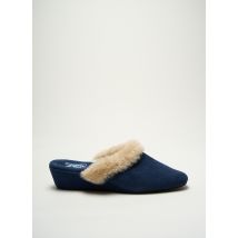 EREL - Chaussons/Pantoufles bleu en cuir - Femme - Taille 40 - Modz
