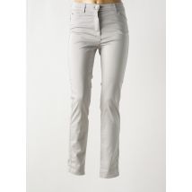 OLSEN - Pantalon slim gris en coton - Femme - Taille 36 - Modz