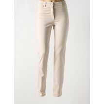 OLSEN - Pantalon slim beige en coton - Femme - Taille 36 - Modz