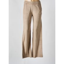 MAJESTIC FILATURES - Pantalon large beige en coton - Femme - Taille 36 - Modz