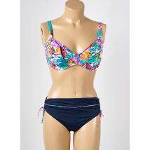 MISS CARAÏBES - Maillot de bain 2 pièces bleu en polyamide - Femme - Taille TU - Modz