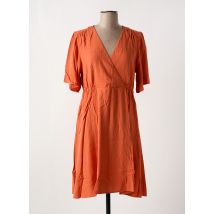 LOLA ESPELETA - Robe mi-longue orange en viscose - Femme - Taille 40 - Modz