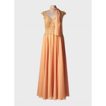 FASHION NEW YORK - Robe longue orange en polyester - Femme - Taille 42 - Modz