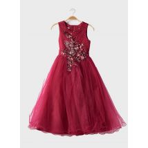 R FRAMBOISE - Robe longue rouge en polyamide - Fille - Taille TU - Modz