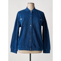 SHEEGO - Veste casual bleu en coton - Femme - Taille 46 - Modz