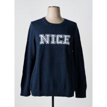 SHEEGO - Pull bleu fonce en coton - Femme - Taille 50 - Modz