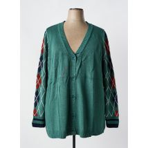 SHEEGO - Gilet manches longues vert en acrylique - Femme - Taille 50 - Modz
