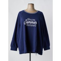 SHEEGO - Sweat-shirt bleu en coton - Femme - Taille 58 - Modz