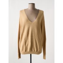 YAYA - Pull marron en coton - Femme - Taille 38 - Modz