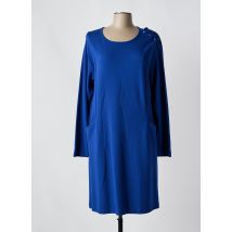 MALOKA - Robe mi-longue bleu en viscose - Femme - Taille 44 - Modz